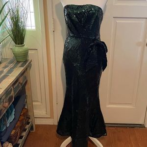 Rachel Zoe Strapless Sequin Midi Dress